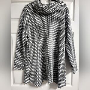 Peck & Peck Womens Houndstooth Mini Dress - Size L